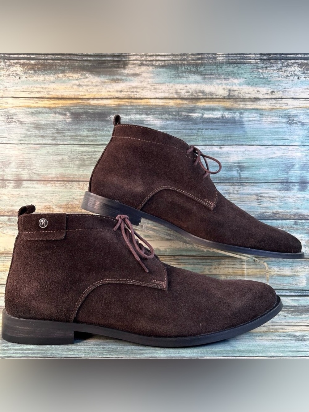 Wessi Chukka Boot Mens 10 Brown Suede Lace Up Ankle Desert Combat Bootie Dress